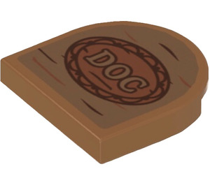 LEGO Tile 2 x 2 Round with Carved ‘DOC’ Sticker (5520)