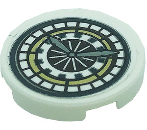 LEGO Tile 2 x 2 Round with Clock Sticker with Bottom Stud Holder (14769)