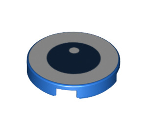 LEGO Tile 2 x 2 Round with Dark Blue Pupil with Bottom Stud Holder (14769 / 50131)