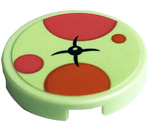 LEGO Tile 2 x 2 Round with Dots, Button, Cushion Sticker with Bottom Stud Holder (14769)
