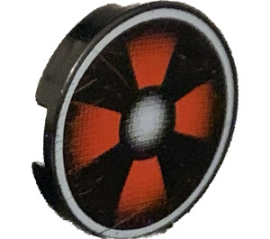 LEGO Tile 2 x 2 Round with Fan with "X" Bottom (4150 / 40326)