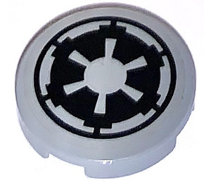 LEGO Tile 2 x 2 Round with Imperial Insignia Sticker with "X" Bottom (4150)