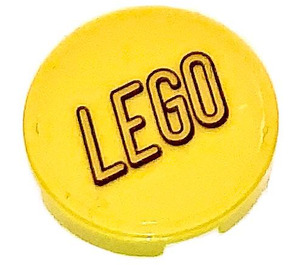 LEGO Tegel 2 x 2 Ronde met LEGO Zwart Outlined Aan Transparant Sticker met Studhouder aan de onderzijde (14769)