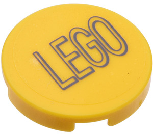 LEGO Tegel 2 x 2 Rond met "Lego" logo Sticker met noppenhouder aan de onderzijde (14769)