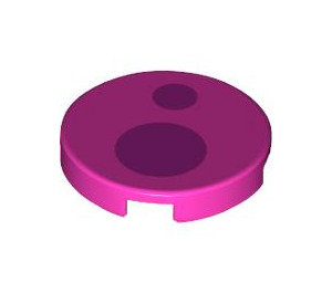 LEGO Tile 2 x 2 Round with Pink Circles with Bottom Stud Holder (14769 / 79546)