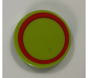 LEGO Tile 2 x 2 Round with red circle Sticker with "X" Bottom (4150)