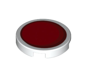 LEGO Tile 2 x 2 Round with Red Circle with Bottom Stud Holder (14769 / 25437)