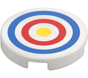 LEGO Tile 2 x 2 Round with Shooting Target with Bottom Stud Holder (14769 / 25414)