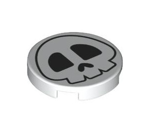 LEGO Tile 2 x 2 Round with Skull with Bottom Stud Holder (69890 / 102203)
