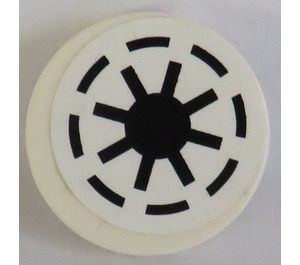 LEGO Tile 2 x 2 Round with SW Republic Pattern Sticker with Bottom Stud Holder (14769)