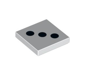 LEGO Tile 2 x 2 with 3 Black Dots (Dice) with Groove (3068 / 84573)