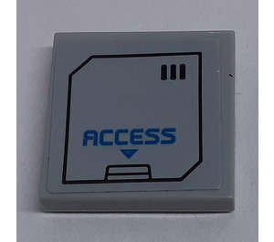 LEGO Tile 2 x 2 with "ACCESS" Sticker with Groove (3068)