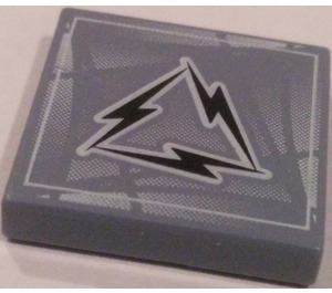 LEGO Tile 2 x 2 with Alpha Team Arctic Lightning Logo with Groove (3068 / 49725)