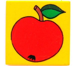LEGO Tile 2 x 2 with Apple with Groove (3068)