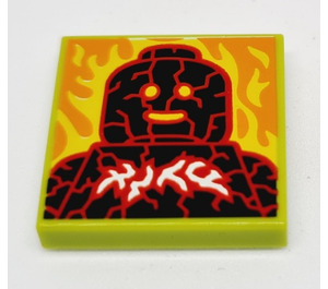 LEGO Tile 2 x 2 with BeatBit Album Cover - Lava Minifigure with Groove (3068)