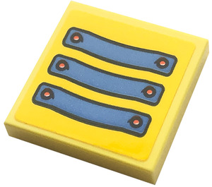 LEGO Tile 2 x 2 with Belts, Dots Sticker with Groove (3068)