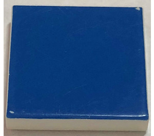 LEGO Tile 2 x 2 with Blue with Groove (3068)