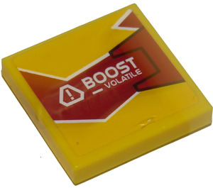 LEGO Tuile 2 x 2 avec "BOOST - VOLATILE" Autocollant avec rainure (3068)