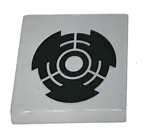 LEGO Tile 2 x 2 with Broken Circle Logo Sticker with Groove (3068)
