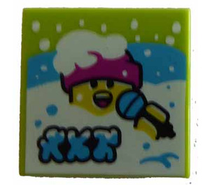 LEGO Tile 2 x 2 with Bubbles with Groove (3068)