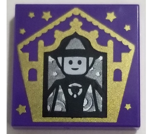 LEGO Tile 2 x 2 with Chocolate Frog Card Minerva McGonagall Pattern with Groove (3068)
