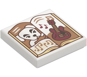 LEGO Tile 2 x 2 with Dog with Guitar with Groove (3068 / 106555)