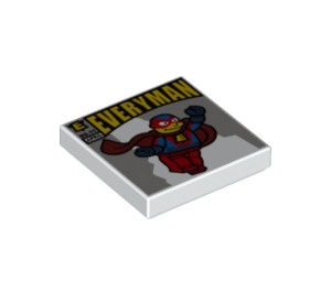 LEGO Tile 2 x 2 with Everyman Comic with Groove (3068 / 20818)