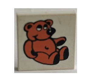 LEGO Tile 2 x 2 with Fabuland Bear with Groove (3068)