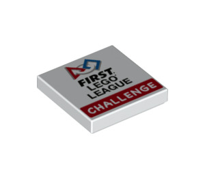 LEGO Tile 2 x 2 with 'FIRST LEGO LEAGUE CHALLENGE' with Groove (3068 / 71976)