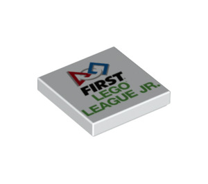 LEGO Tile 2 x 2 with First Lego League Jr. with Groove (3068 / 28676)