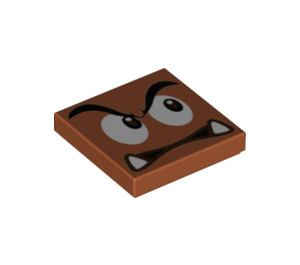 LEGO Tile 2 x 2 with Goomba Face with Right Eyes with Groove (3068 / 68917)