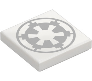 LEGO Tile 2 x 2 with Gray Imperial Star with Groove (3068 / 104335)