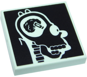 LEGO Tile 2 x 2 with Homer Simpsons Head X-Ray with Groove (3068 / 20919)