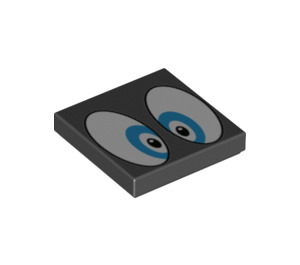 LEGO Tile 2 x 2 with Iggy Eyes with Groove (3068 / 100440)