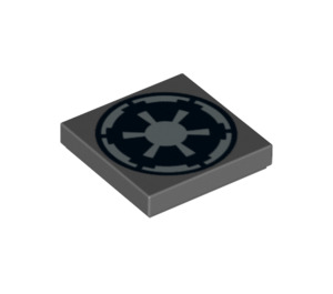LEGO Tile 2 x 2 with Imperial Insignia with Groove (3068)