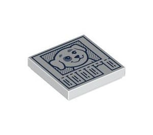 LEGO Tile 2 x 2 with Lost Puppy Poster with Groove (3068 / 101201)