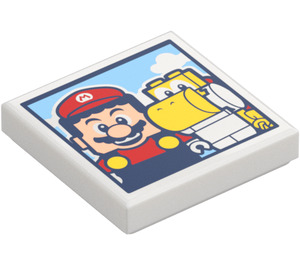 LEGO Tile 2 x 2 with Mario and Yellow Yoshi with Groove (3068 / 103769)