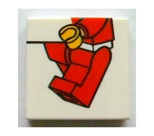 LEGO Tile 2 x 2 with Minifig Legs and Left Hand with Groove (3068)