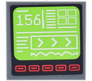 LEGO Tile 2 x 2 with Monitor Sticker with Groove (3068)