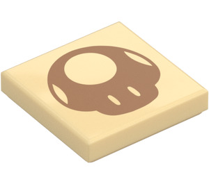 LEGO Tile 2 x 2 with Mushroom Face with Groove (94663 / 105683)