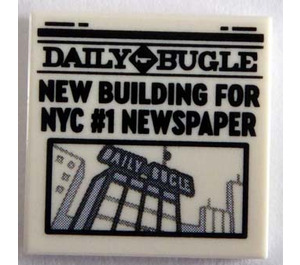 LEGO Laatta 2 x 2 jossa Newspaper 'DAILY BUGLE' ja 'NEW BUILDING varten NYC #1 NEWSPAPER' uralla (3068)