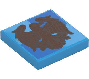 LEGO Tile 2 x 2 with Ravenclaw Symbol with Groove (3068 / 107486)