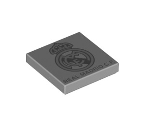 LEGO Tile 2 x 2 with 'REAL MADRID C. F.' Logo with Groove (3068 / 82469)