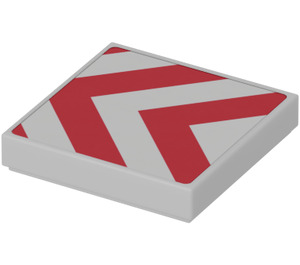 LEGO Tile 2 x 2 with Red and White Arrows 75883 Sticker with Groove (3068)
