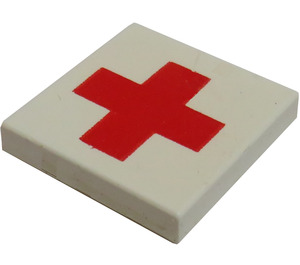 LEGO Tile 2 x 2 with Red Cross with Groove (3068)