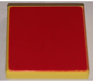 LEGO Tuile 2 x 2 avec rouge avec rainure (3068)