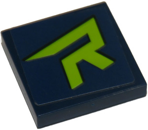 LEGO Tile 2 x 2 with Rex Dangervest Logo Sticker with Groove (3068)