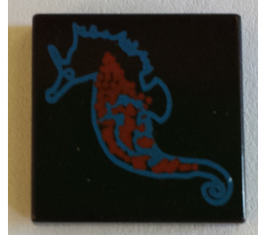 LEGO Tile 2 x 2 with Seahorse with Groove (3068)
