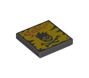 LEGO Tile 2 x 2 with Skull and Crossbones with Groove (3068 / 72819)