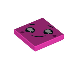 LEGO Tile 2 x 2 with Smiling Face with Tears with Groove (3068 / 57433)